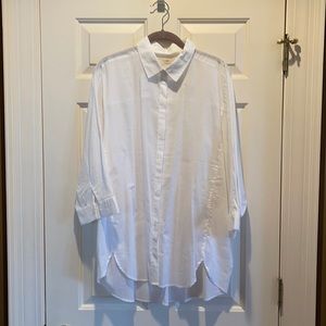 Longer white button down shirt  NWT never worn